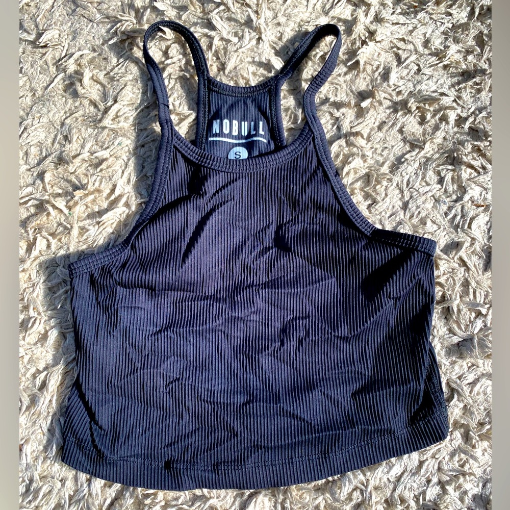 NOBULL Halter Ribbed Crop Tank